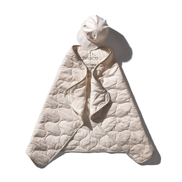 VINTAGE PARACHUTE LINE QUILTED BLANKET / White