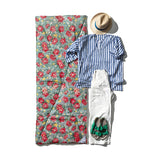 PUFFY NAP MAT / FLOWER x STRIPE