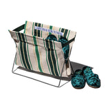 FOLDING BAG STORAGE FOR CAFÉ / Green Stripes