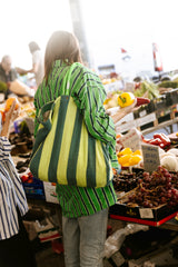 POOL BAG PATTERN LINING / Green Tube