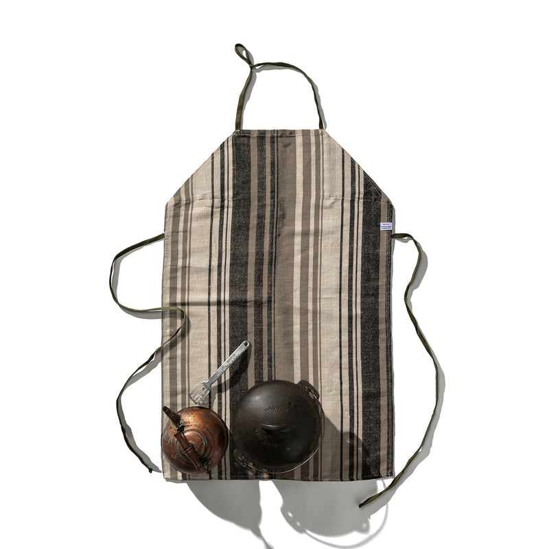 COTTON JUTE STRIPE APRON