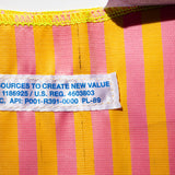 SCHOOL TIE FABRIC SMALL BAG / Yellow x Gray