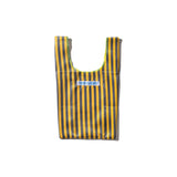 SCHOOL TIE FABRIC SMALL BAG / Yellow x Gray