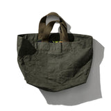 VINTAGE TENT FABRIC TOTE / FLOWER PRINT LINING
