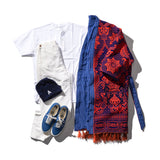 RUG FABRIC REVERSIBLE GOWN / Navy Blue