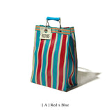 RECYCLED PLASTIC STRIPE BAG / Rectangle D15