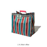 RECYCLED PLASTIC STRIPE BAG / Square