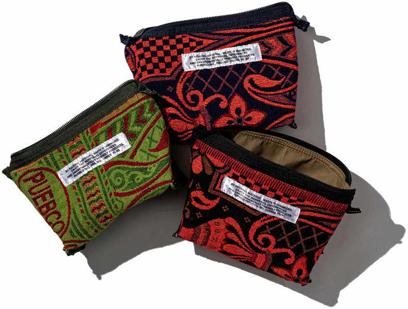 RUBBERIZED HOOD FABRIC x JACQUARD POUCH - LIM.ED.