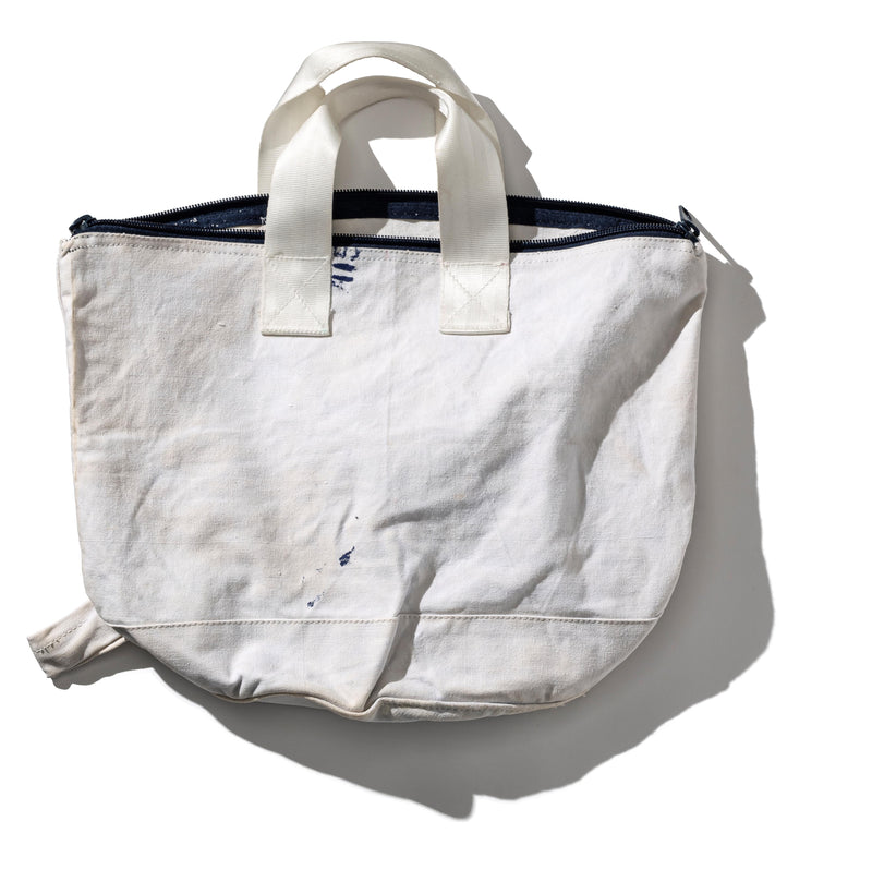 VINTAGE POSTAL BAG CONVERTED TO TOTE W/ZIPPER - LIM.ED.