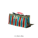 RECYCLED PLASTIC STRIPE BAG / Wide