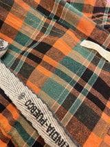 RECYCLE COTTON CHECK APRON / Green