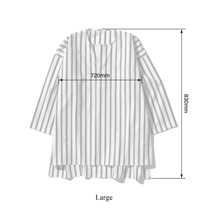 COTTON STRIPE SHIRT / CREW NECK