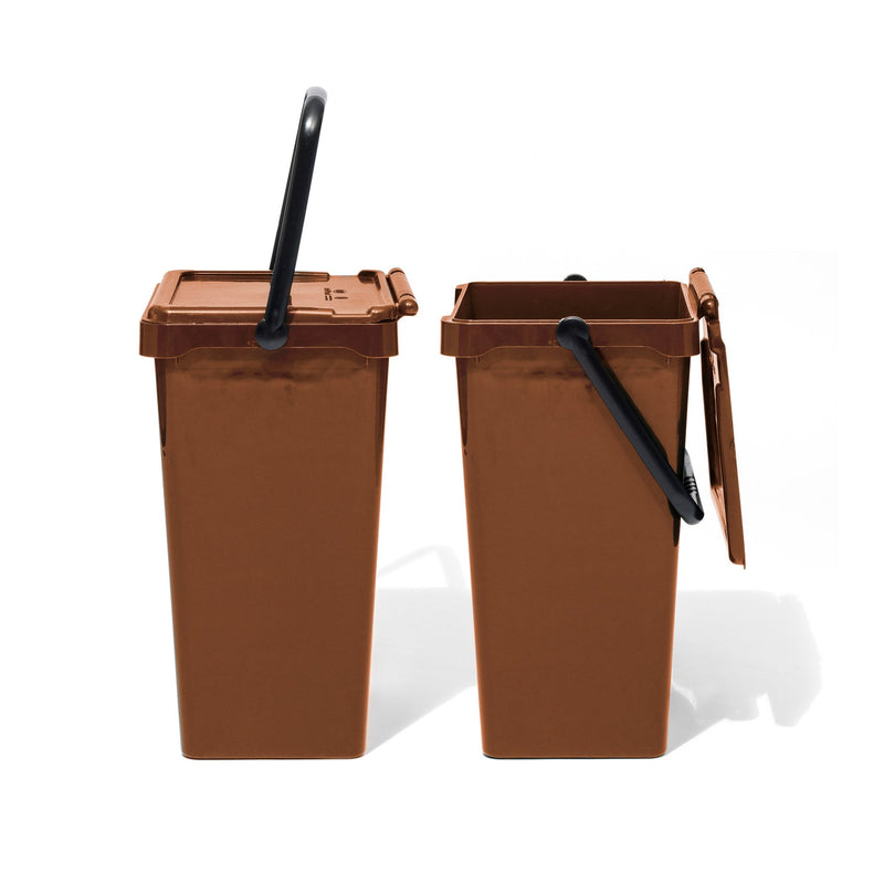 PLASTIC TRASH CAN 35L / Brown