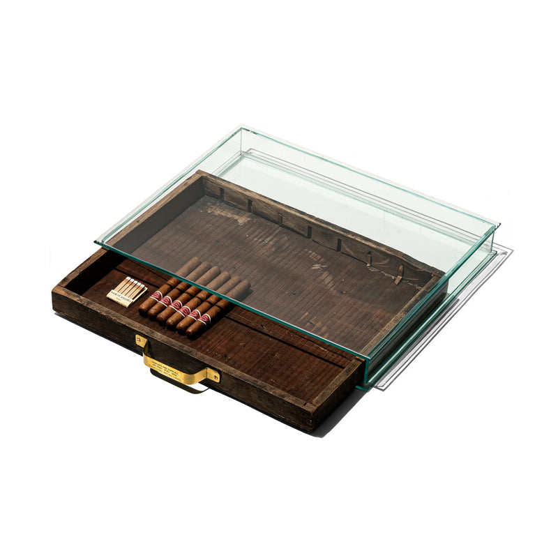 Display Box Draw GLASS DISPLAY CASE WITH VINTAGE DRAWER – PUEBCO EUROPE