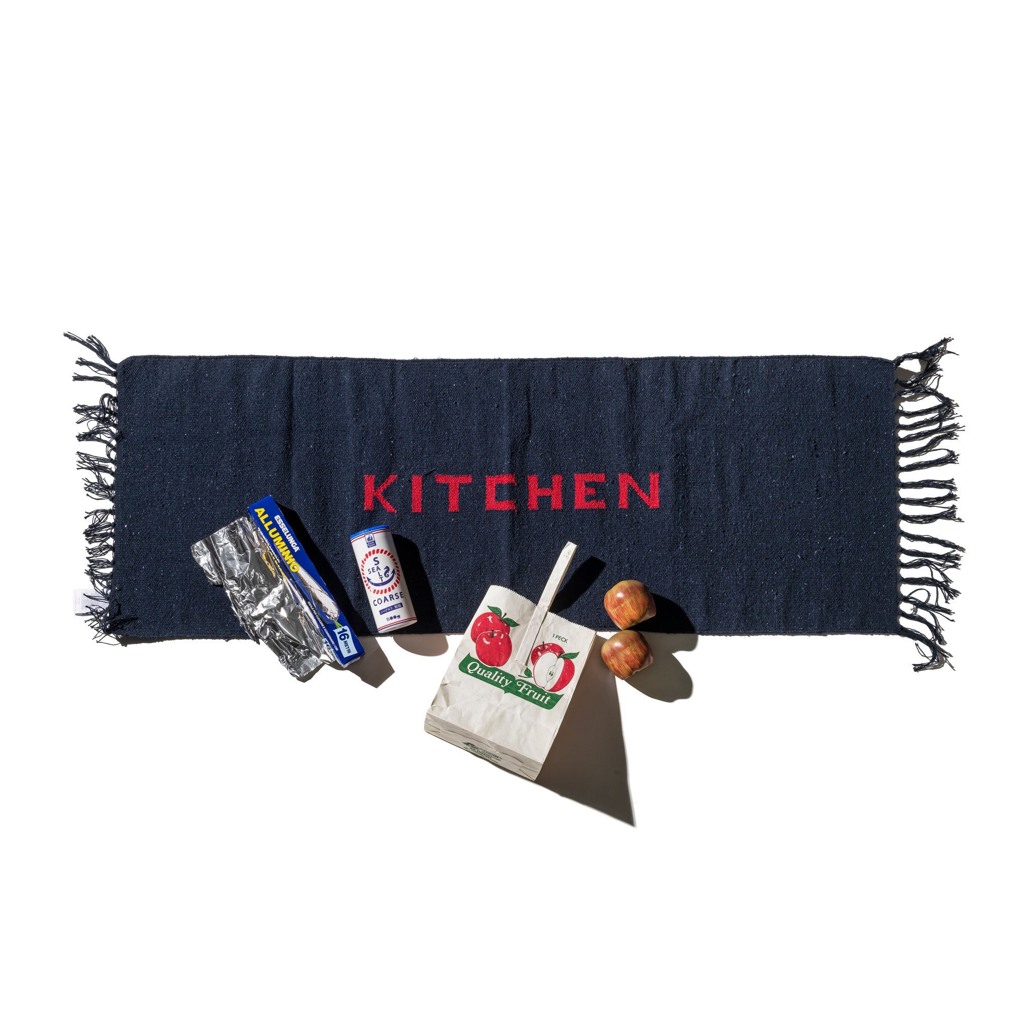 Tapis de cuisine tissé à la main en fil recyclé