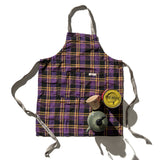 RECYCLE COTTON CHECK APRON / Purple Mix