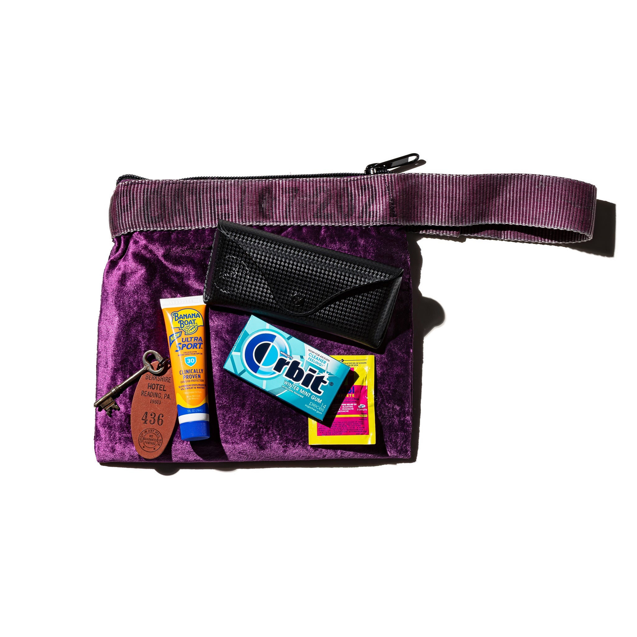 VINTAGE SLING BELT POUCH / Purple