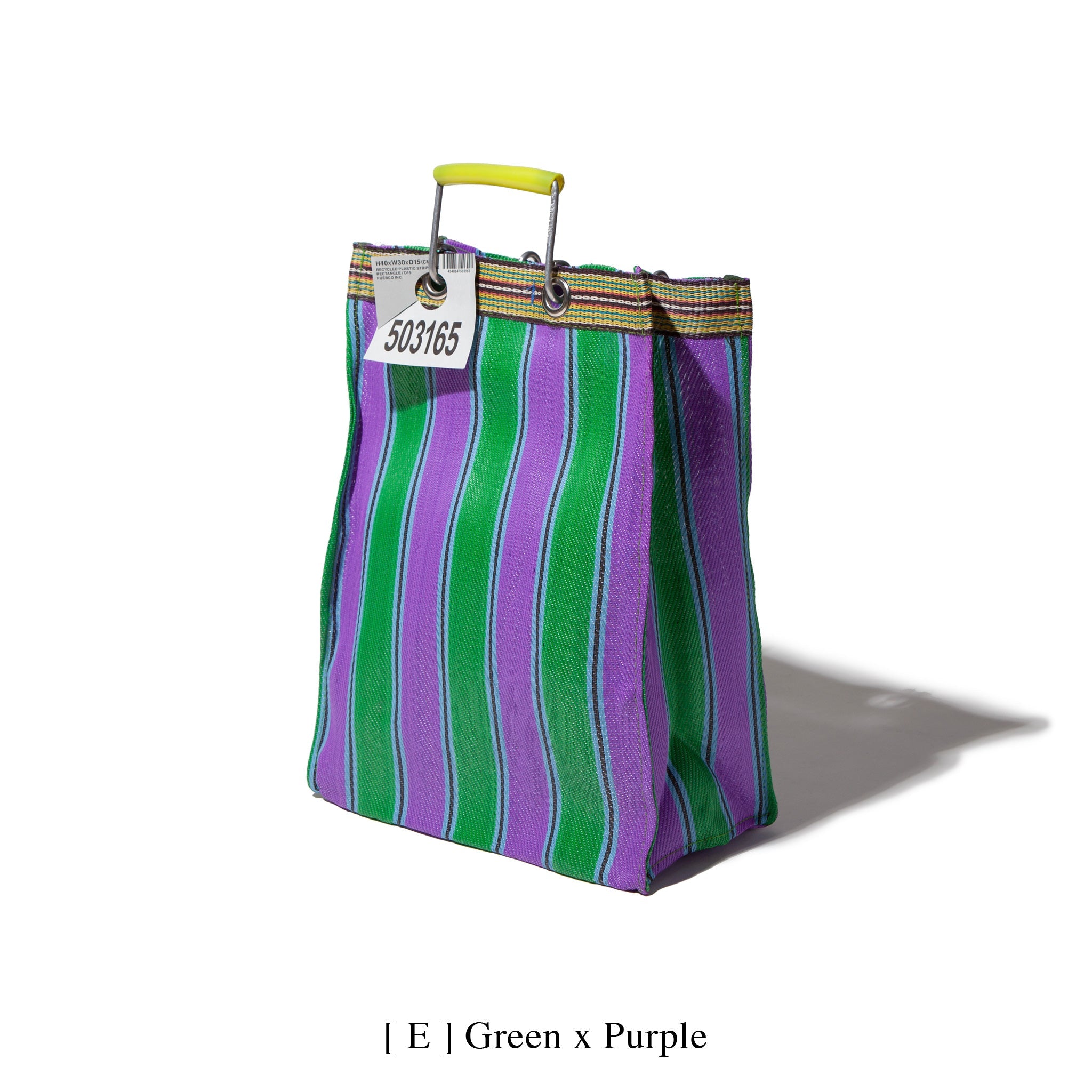503165 RECYCLED PLASTIC STRIPE BAG / Rectangle D15 – PUEBCO EUROPE