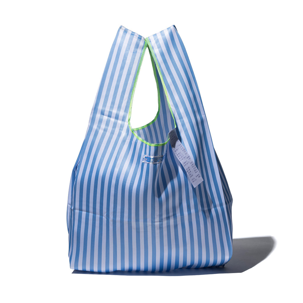 SCHOOL TIE FABRIC BAG / Light Blue x White