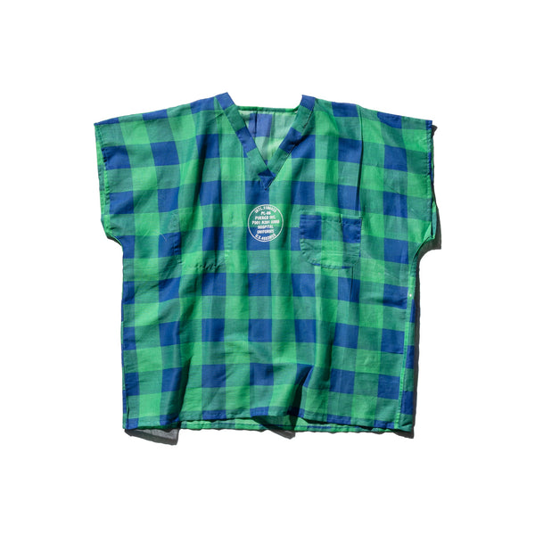SUNDAY HOSPITAL SHIRT / Green x Blue Check